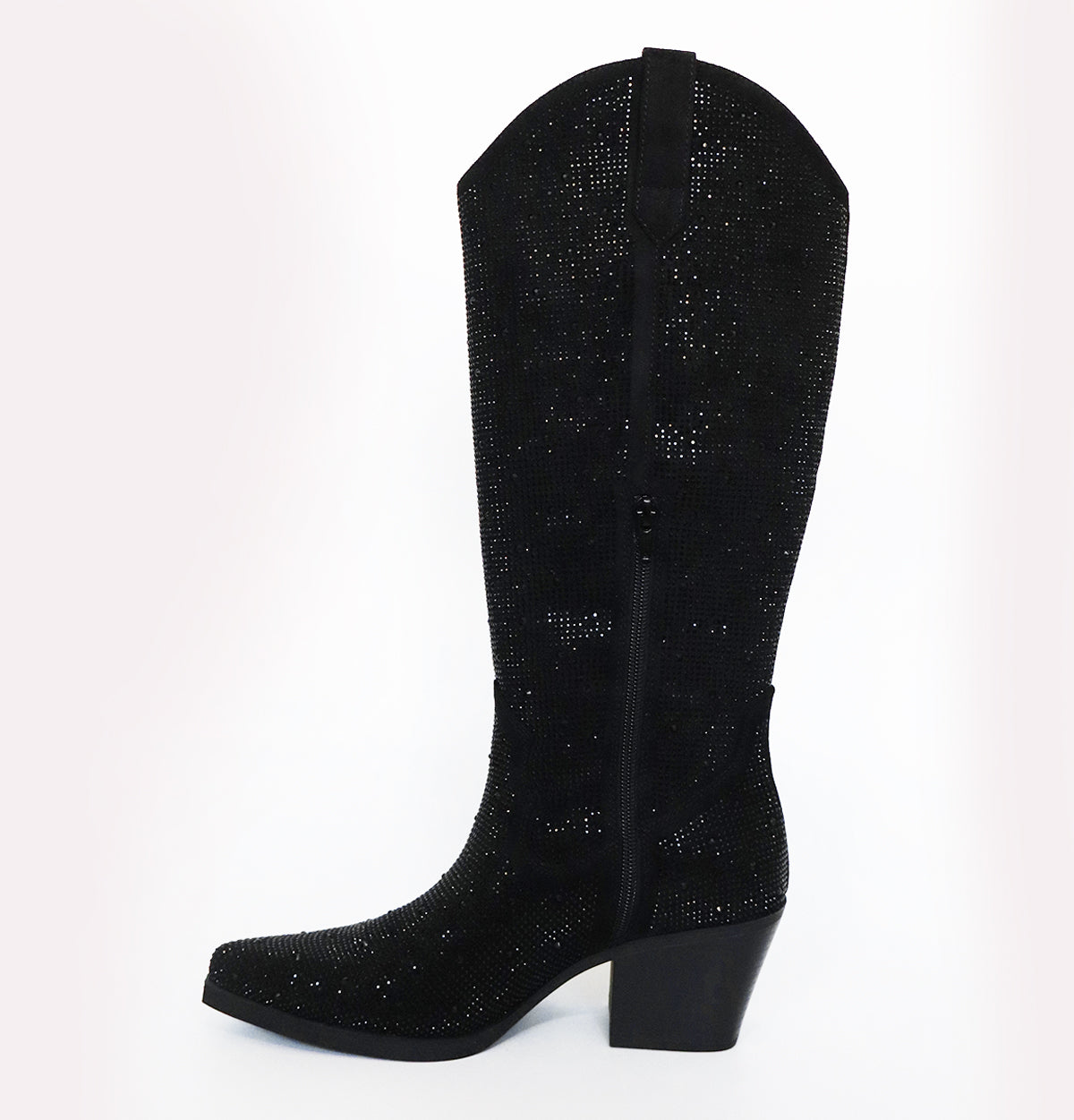 Ryba - Bottes santiags à strass noire