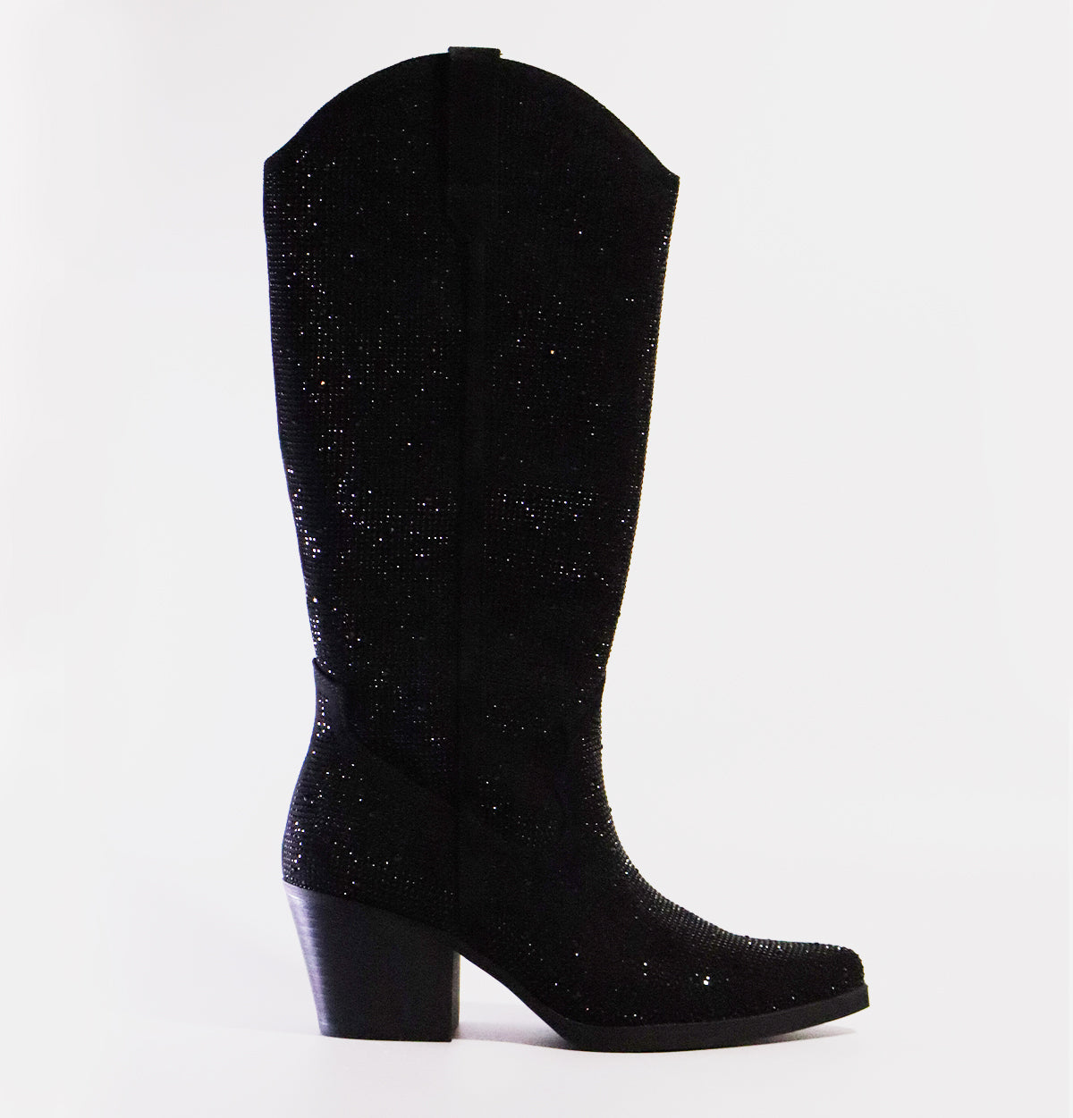 Ryba - Bottes santiags à strass noire