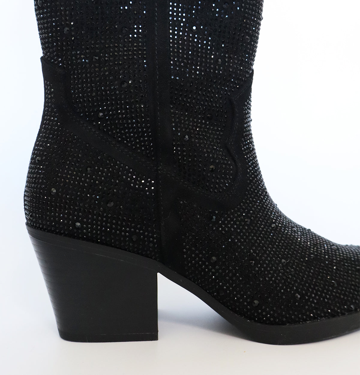 Ryba - Bottes santiags à strass noire